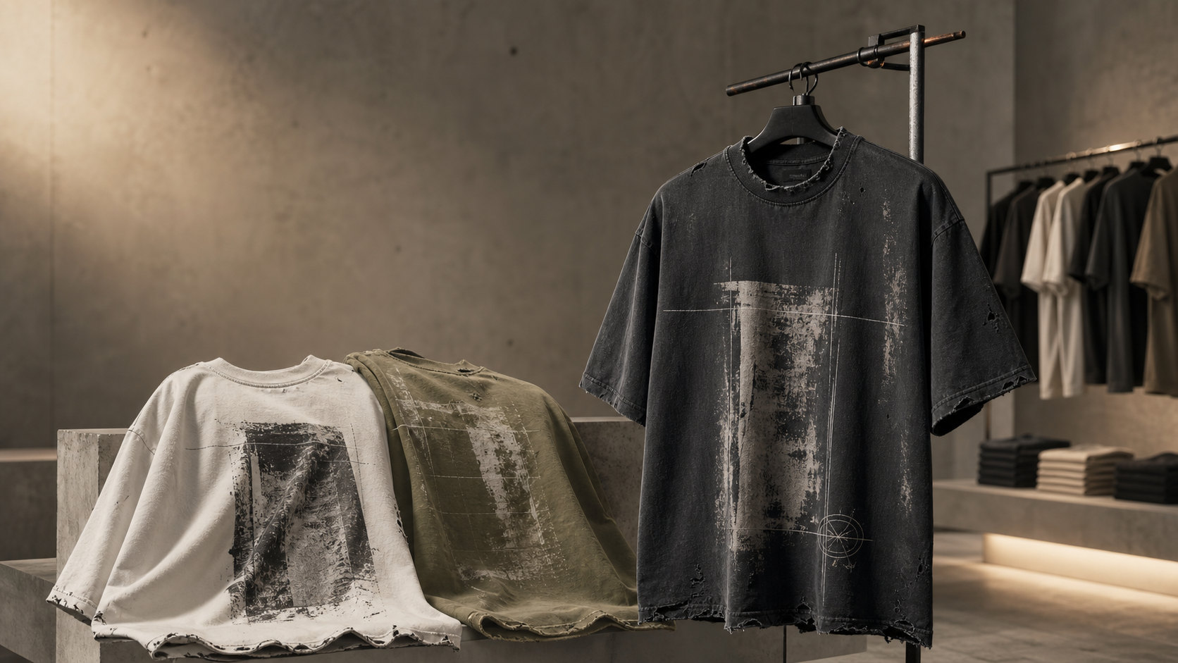 Premium distressed STRIKTLY shirts